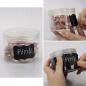 Preview: 24 Selbstklebende schwarze PVC Etiketten 5x3,5cm abwaschbar wiederverwendbar