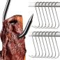 Preview: 15 Edelstahl Fleischhaken Set 15cm bis 15kg Räuchern Grillen