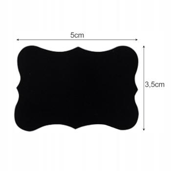 24 Selbstklebende schwarze PVC Etiketten 5x3,5cm abwaschbar wiederverwendbar