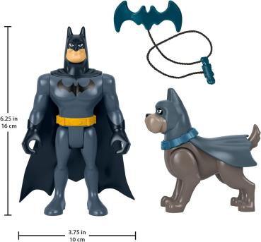 Fisher-Price DC Super Pets Batman & Ace Set mit 2 beweglichen Figuren + Zubehör