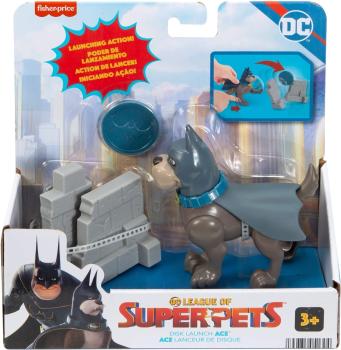 fisher-price DC Super Pets Ace Wand Wurfscheibe Superhund Batman Actionfigur