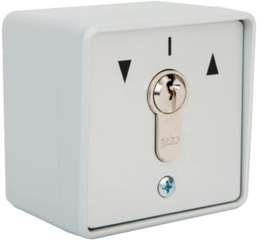 geba 2-Tast Schlüsselschalter Schlüsseltaster Aufputz / Unterputz geeignet Profilzylinder IP54 Tür Tor Garagentor