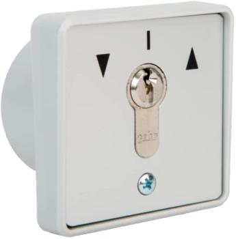 geba 2-Tast Schlüsselschalter Schlüsseltaster Aufputz / Unterputz geeignet Profilzylinder IP54 Tür Tor Garagentor