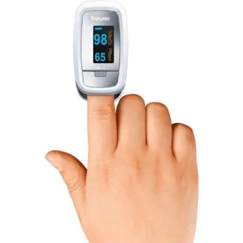 beurer medical PO30 Pulsoximeter Sauerstoffsättigung Puls LCD Halteband Tasche