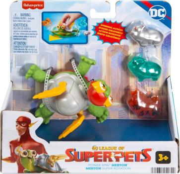 fisher-price DC Super Pets Power Spin Merton Schildkröte Meerschweinchen Bowlen