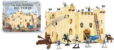 Kinderspielzeug Große Ritterburg Sandfestung 21 Figuren Katapult über 50 Teile