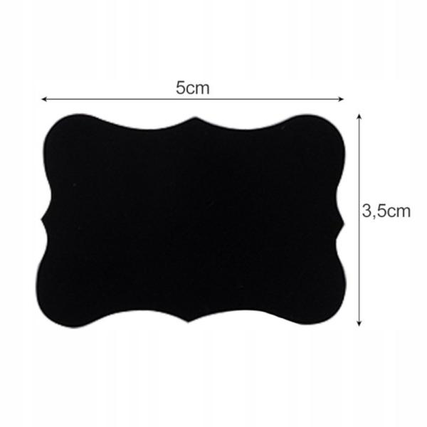 24 Selbstklebende schwarze PVC Etiketten 5x3,5cm abwaschbar wiederverwendbar