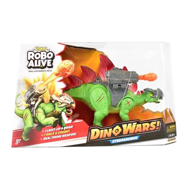 ZURU Dinowars Stegosaurus Roboter Kampf-Dinosaurier Sound Licht Bewegung Waffe