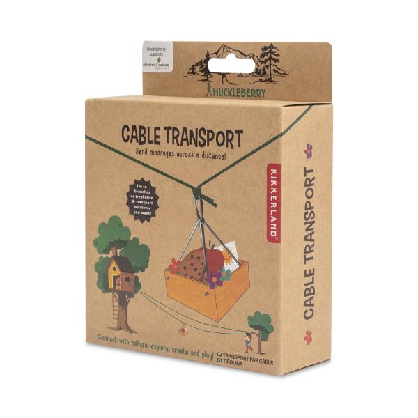 Huckleberry Kinder Spielzeug Seilbahn Kabel Transport Flaschenzug Box 10m Seil