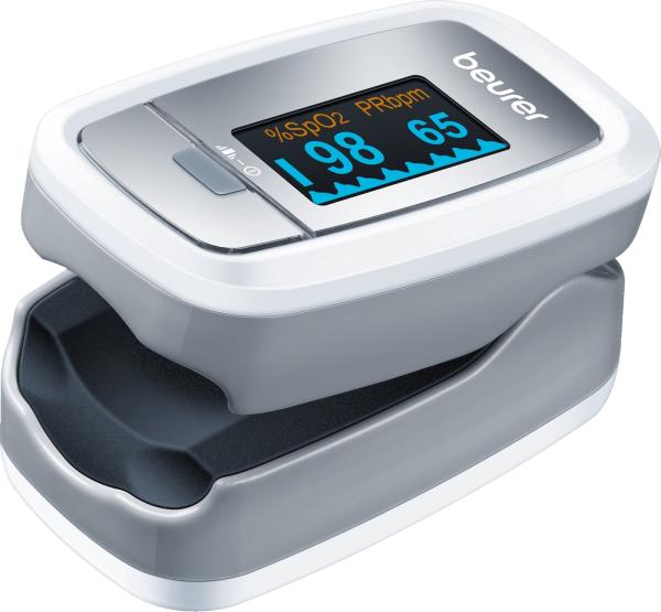 beurer medical PO30 Pulsoximeter Sauerstoffsättigung Puls LCD Halteband Tasche