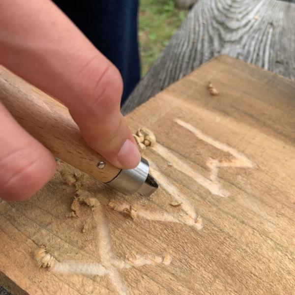 Huckleberry Outdoor Wood Carving Tool Kinder Holz Schnitzmesser runde Klinge