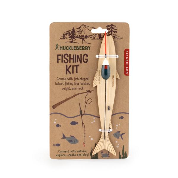 Huckleberry Kinder Angelset Fishing Kit mit Schwimmer Wurfleine Haken Gewichte