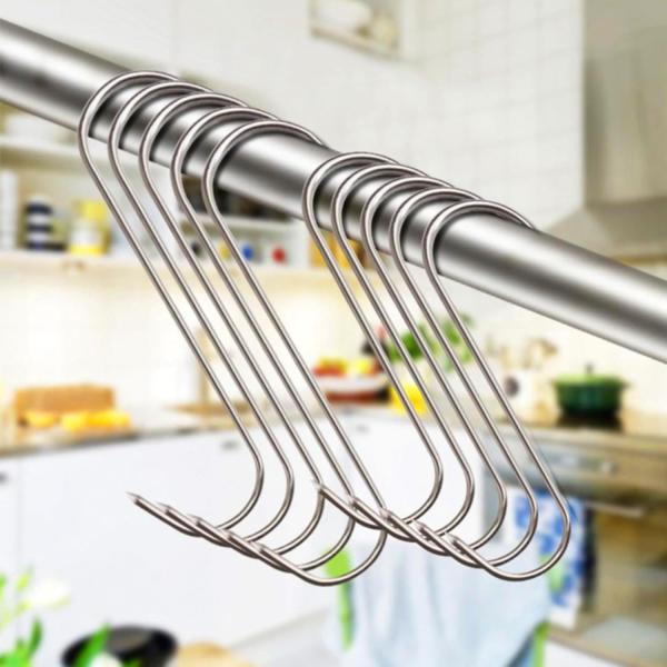 15 Edelstahl Fleischhaken Set 15cm bis 15kg Räuchern Grillen