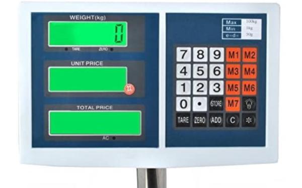 Digitale Paketwaage Industriewaage Plattformwaage Bodenwaage Lager 100kg Akku